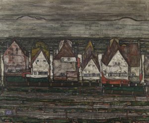 Las casas junto al mar de Egon Schiele